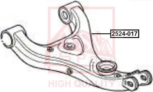 ASVA 2524-017 - Рычаг подвески колеса avtokuzovplus.com.ua