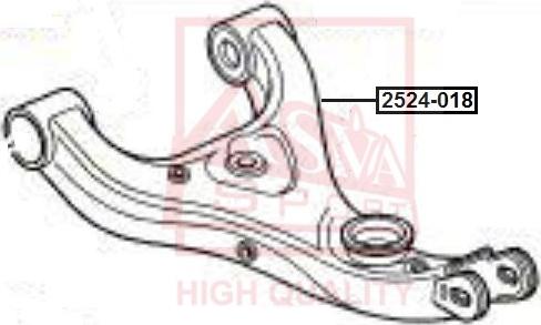 ASVA 2524-018 - Рычаг подвески колеса avtokuzovplus.com.ua