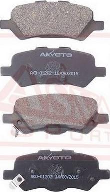 ASVA AKD-01202 - Тормозные колодки, дисковые, комплект avtokuzovplus.com.ua