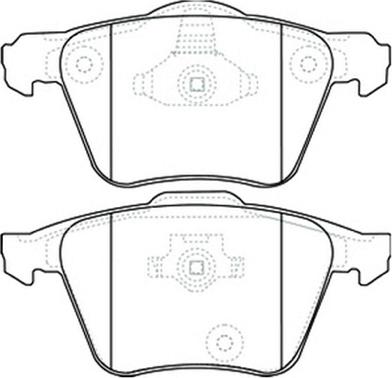 ASVA AKD-0357 - Тормозные колодки, дисковые, комплект avtokuzovplus.com.ua