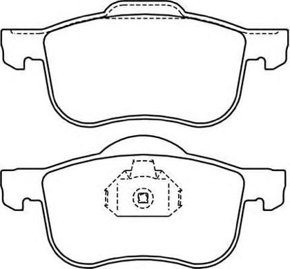 ASVA AKD-1058 - Тормозные колодки, дисковые, комплект avtokuzovplus.com.ua