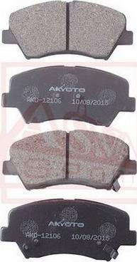 ASVA AKD-12106 - Тормозные колодки, дисковые, комплект avtokuzovplus.com.ua