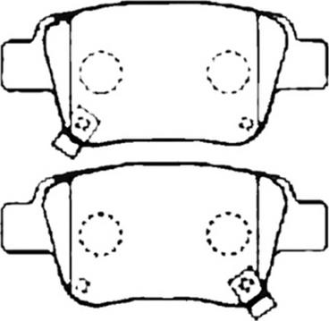 ASVA AKD-1258 - Тормозные колодки, дисковые, комплект avtokuzovplus.com.ua