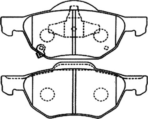 ASVA AKD-1293 - Тормозные колодки, дисковые, комплект avtokuzovplus.com.ua