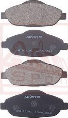 ASVA AKD-13102 - Тормозные колодки, дисковые, комплект autodnr.net