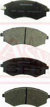 ASVA AKD-14101 - Тормозные колодки, дисковые, комплект avtokuzovplus.com.ua