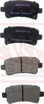 ASVA AKD-18202 - Тормозные колодки, дисковые, комплект autodnr.net