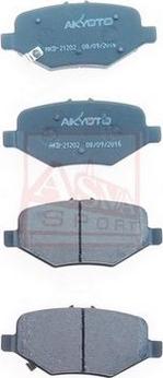 ASVA AKD-21202 - Тормозные колодки, дисковые, комплект autodnr.net