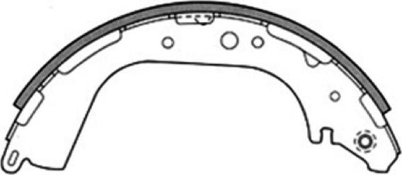 ASVA AKS-1189 - Комплект тормозных колодок, барабанные avtokuzovplus.com.ua