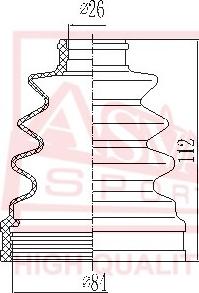 ASVA ASBT-107 - Пыльник, приводной вал avtokuzovplus.com.ua