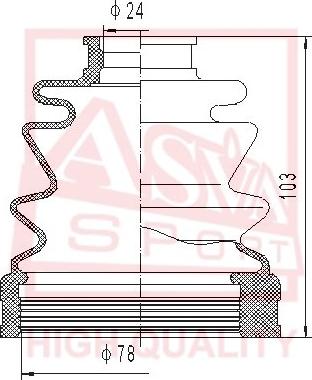 ASVA ASBT-2071 - Пильник, приводний вал autocars.com.ua