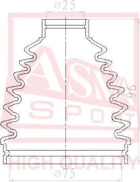 ASVA ASBT-CY2 - Пыльник, приводной вал avtokuzovplus.com.ua