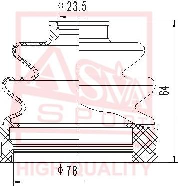 ASVA ASBT-HY89 - Пильник, приводний вал autocars.com.ua