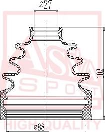 ASVA ASBT-INCX7 - Пыльник, приводной вал avtokuzovplus.com.ua