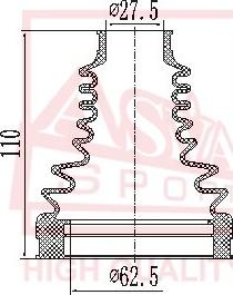 ASVA ASBT-INXE70 - Пыльник, приводной вал avtokuzovplus.com.ua