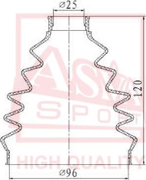 ASVA ASBT-XC9 - Пыльник, приводной вал avtokuzovplus.com.ua