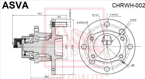 ASVA CHRWH-002 - Маточина колеса autocars.com.ua