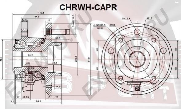 ASVA CHRWH-CAPR - Ступица колеса, поворотный кулак avtokuzovplus.com.ua