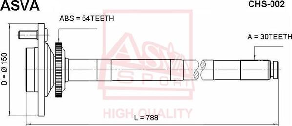 ASVA CHS-002 - Приводной вал autodnr.net