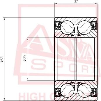 ASVA DAC29530037 - Подшипник ступицы колеса avtokuzovplus.com.ua