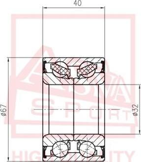 ASVA DAC32670040 - Подшипник ступицы колеса avtokuzovplus.com.ua