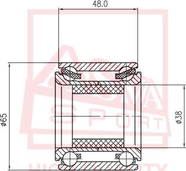 ASVA DAC38650252-48 - Підшипник ступиці колеса autocars.com.ua