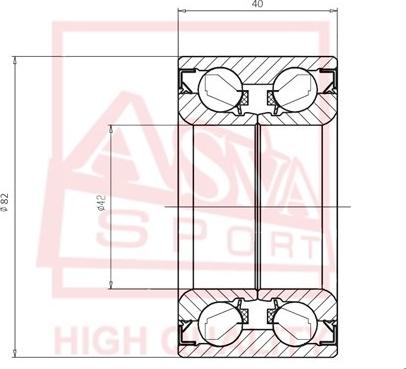 ASVA DAC42820040 - Підшипник ступиці колеса autocars.com.ua