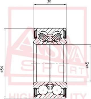 ASVA DAC45840041-39 - Подшипник ступицы колеса avtokuzovplus.com.ua