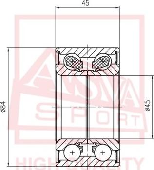 ASVA DAC45840045 - Підшипник ступиці колеса autocars.com.ua