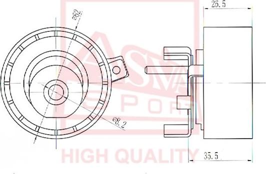 ASVA FDBP-009 - Ролик натяжителя, клиновой ремень avtokuzovplus.com.ua