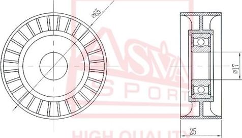 ASVA FDBP-013 - Натяжна ролик, клиновий ремінь autocars.com.ua