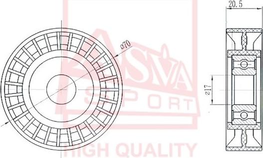 ASVA FDBP-014 - Ролик натяжителя, клиновой ремень autodnr.net