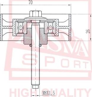 ASVA FDBP-018 - Ролик натяжителя, клиновой ремень autodnr.net