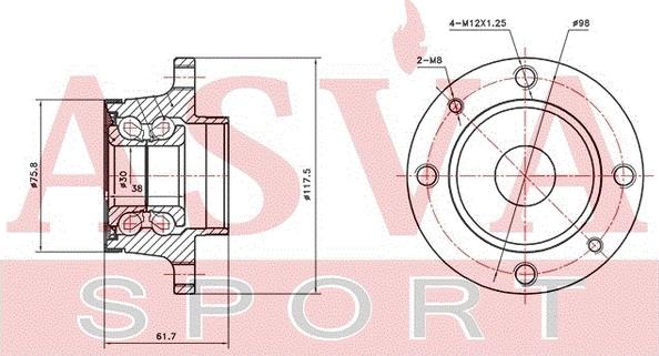 ASVA FTWH-001 - Маточина колеса autocars.com.ua