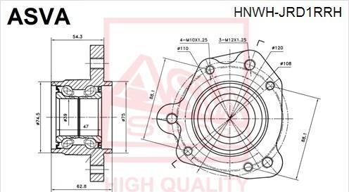 ASVA HNWH-JRD1RRH - Маточина колеса autocars.com.ua