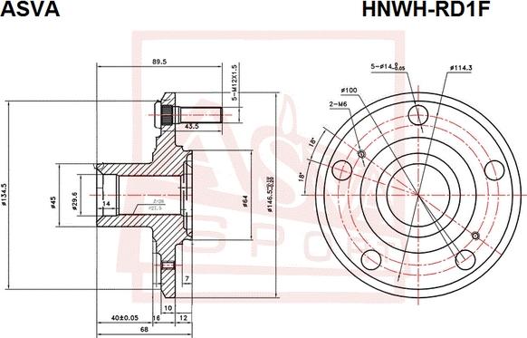 ASVA HNWH-RD1F - Ступица колеса, поворотный кулак avtokuzovplus.com.ua