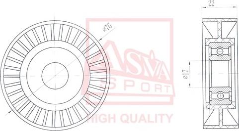 ASVA HYBP-018 - Ролик натяжителя, клиновой ремень autodnr.net