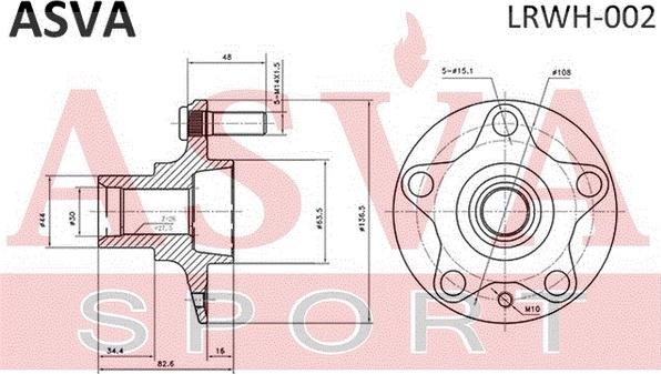 ASVA LRWH-002 - Маточина колеса autocars.com.ua