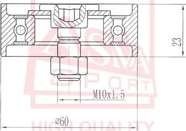 ASVA MTBP-013 - Натяжна ролик, клиновий ремінь autocars.com.ua