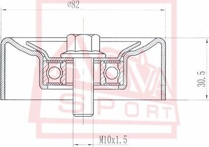 ASVA NSBP-026 - Натяжна ролик, клиновий ремінь autocars.com.ua