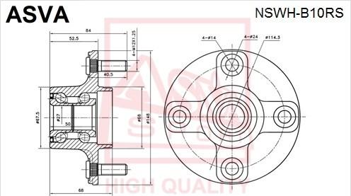 ASVA NSWH-B10RS - Ступица колеса, поворотный кулак avtokuzovplus.com.ua