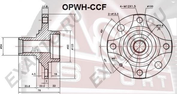 ASVA OPWH-CCF - Ступица колеса, поворотный кулак autodnr.net