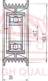 ASVA SYBP-004 - Ролик натяжителя, клиновой ремень avtokuzovplus.com.ua