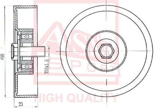 ASVA SZBP-001 - Натяжна ролик, клиновий ремінь autocars.com.ua