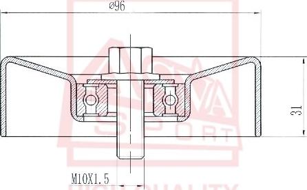 ASVA TYBP-050 - Ролик натяжителя, клиновой ремень autodnr.net