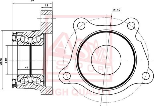 ASVA TYWH-LC200RR - Ступица колеса, поворотный кулак autodnr.net