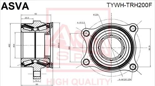 ASVA TYWH-TRH200F - Маточина колеса autocars.com.ua