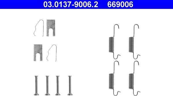 ATE 03.0137-9006.2 - Комплектуючі, барабанний гальмівний механізм autocars.com.ua