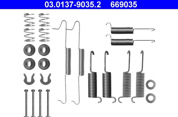 ATE 03.0137-9035.2 - Комплектуючі, барабанний гальмівний механізм autocars.com.ua