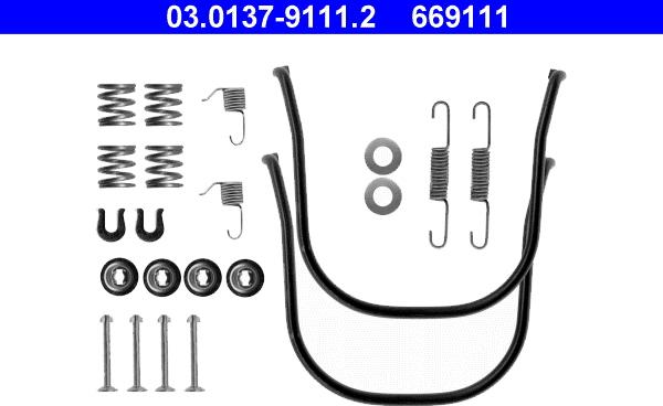 ATE 03.0137-9111.2 - Комплектуючі, барабанний гальмівний механізм autocars.com.ua